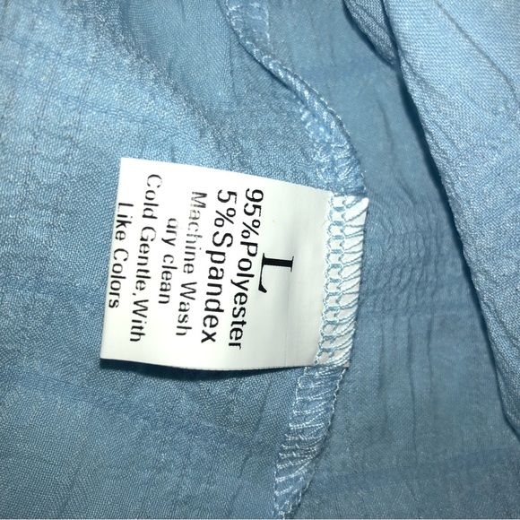 Crinkle fabric square neck top with ruffled sleeves -size L - NWT - Picture 7 of 11